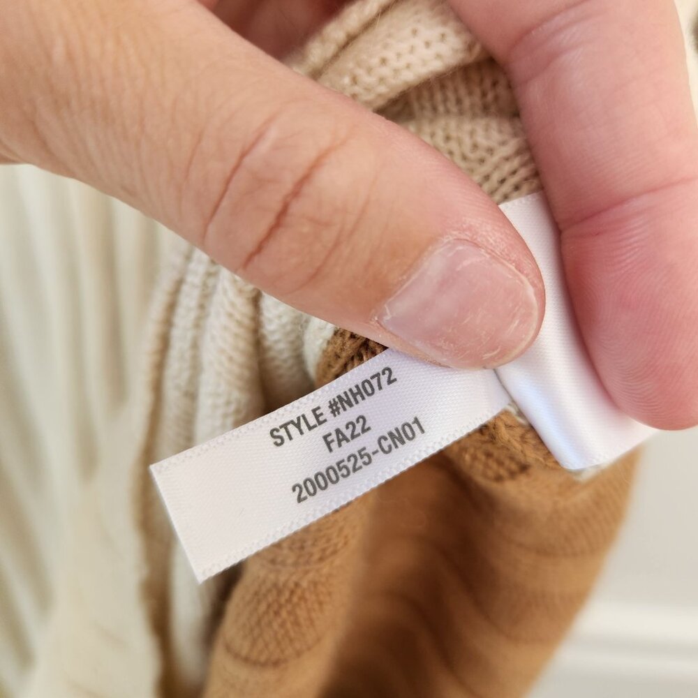 Madewell Wool Alpaca Resourced Ribbed Midi Sweater Dress White Tan S - Picture 9 of 9